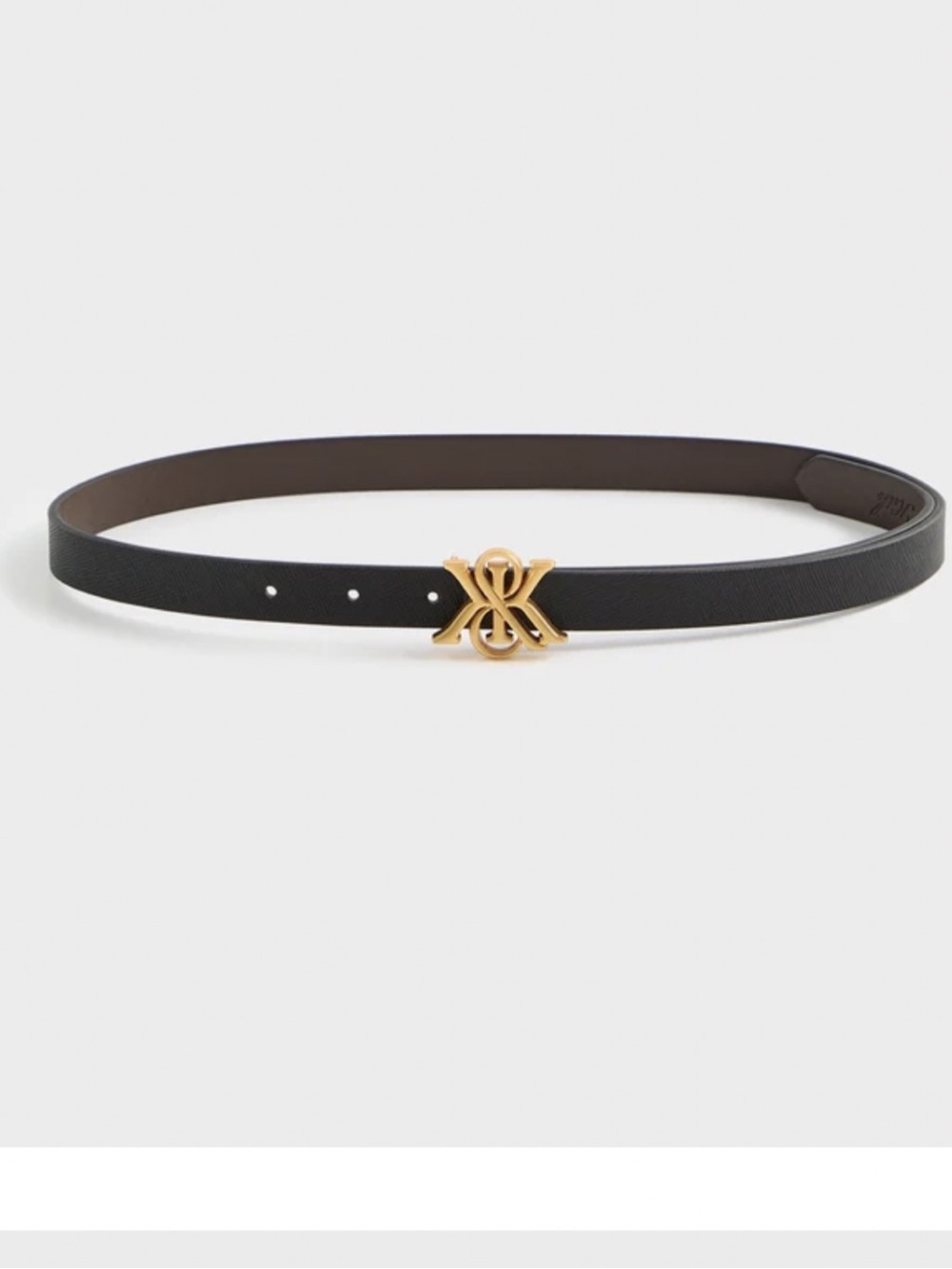 Kith Black Leather Reversible Crest Belt with Gold Hardware - Like New - Large